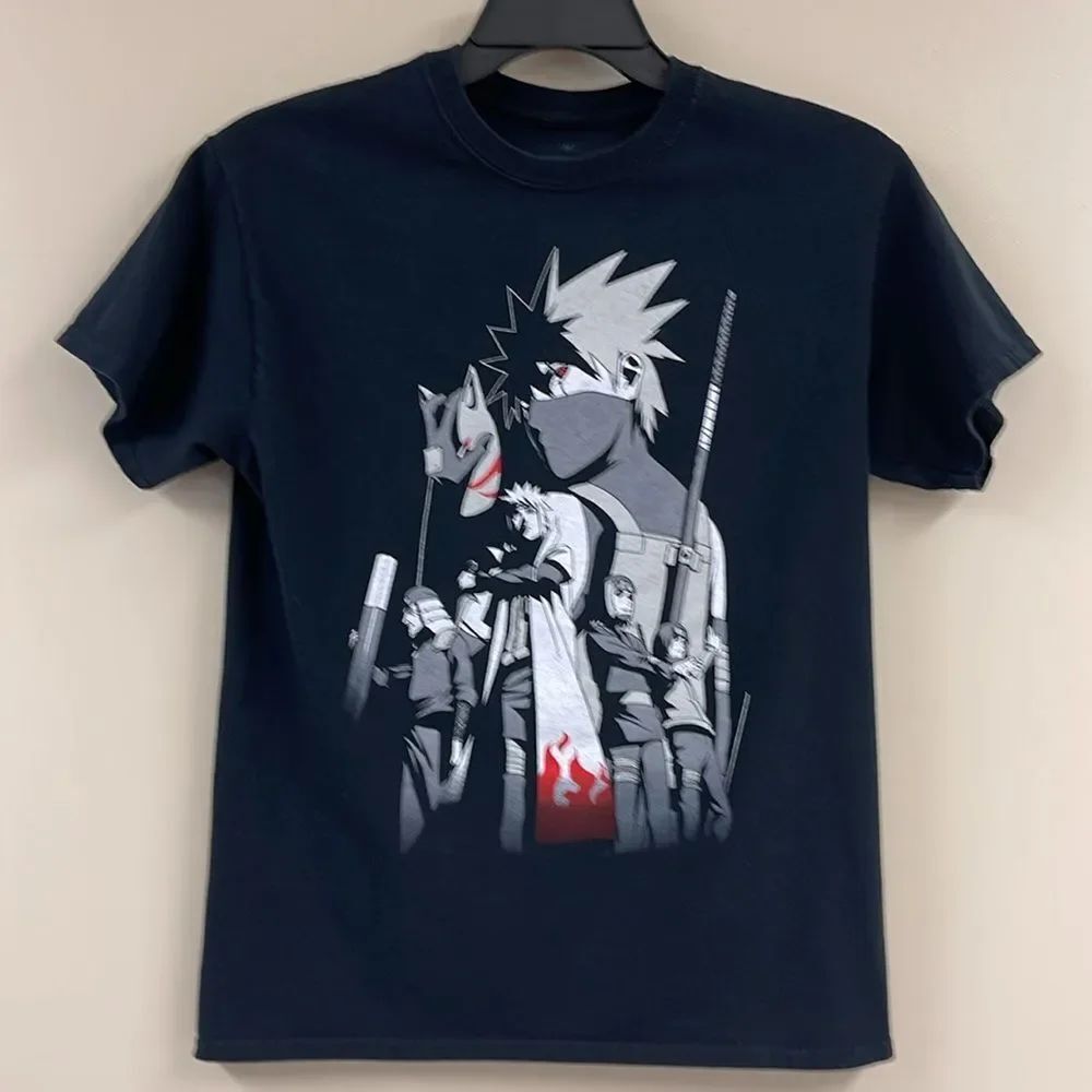 Naruto Shippuden Kakashi Story T-Shirt Black Size Medium